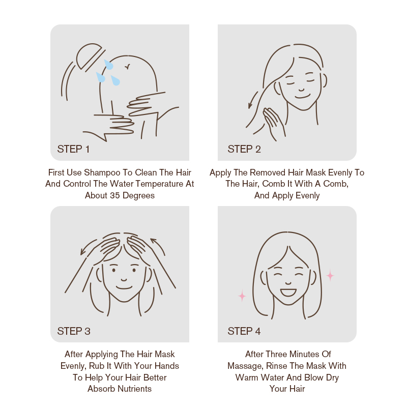 MOCHEQI MUSK Professional Hair Care Keratin Argan Oil Hair Mask Organic Hyaluronic Acid Treatment Products