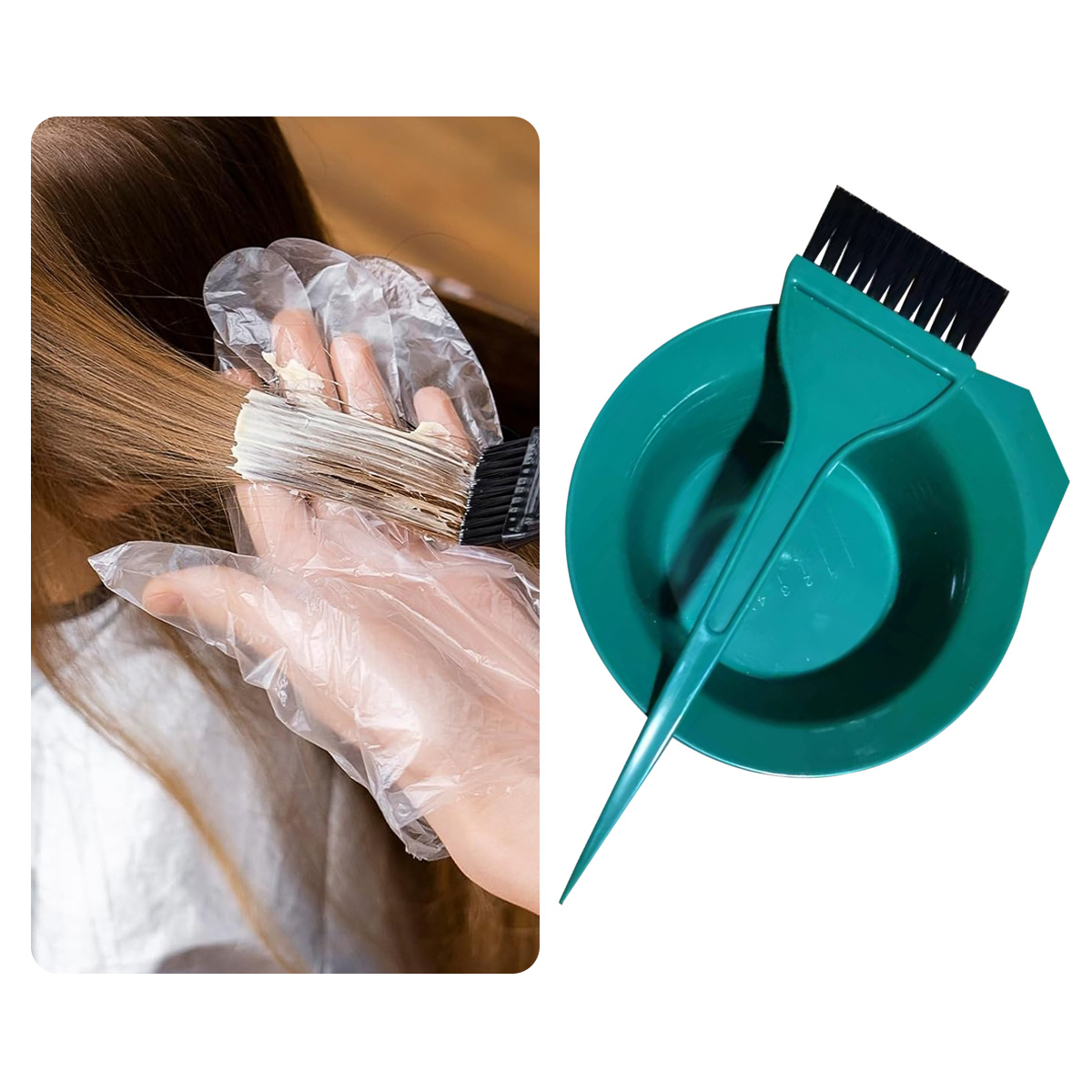 Barber Hair Dyeing Set Hair Colour Brush Tint Comb Color Mixing Bowl Salon Hairdressing Tool 4 in 1 Hair Coloring Dyeing Kit