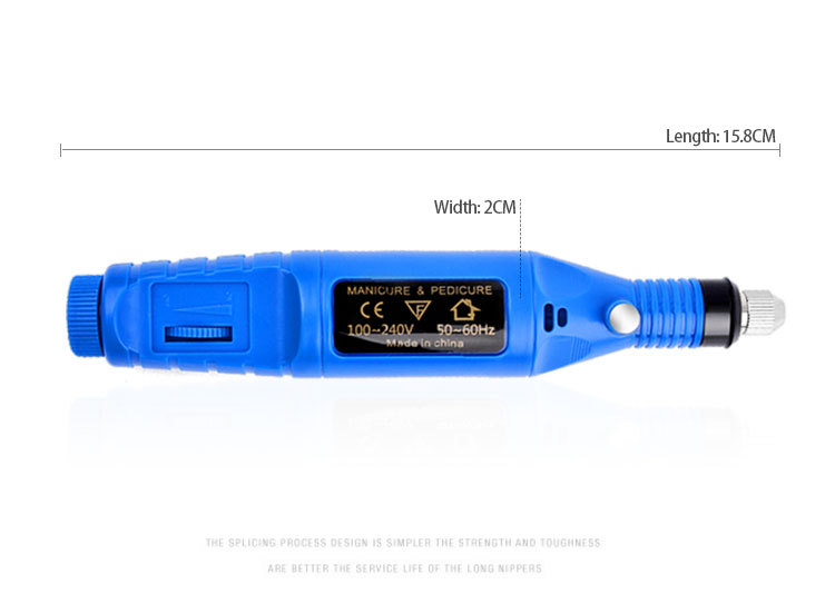 High-Speed Handheld Beauty Care Nail Drill Machine 6 Bit Electric Equipment with US/EU Plugs