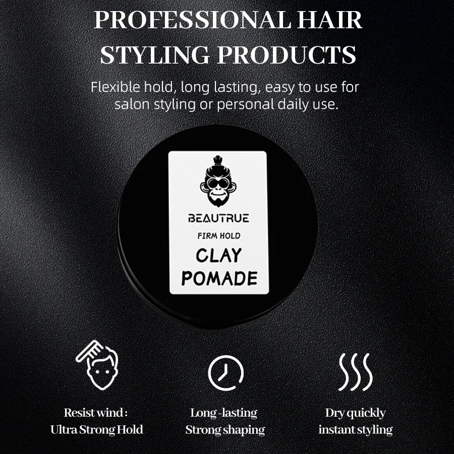 BEAUTRUE Hot Selling Luxury Hair Styling Kit Volumizing Powder Clay Pomade Sea Salt Spray for Hair Texture Volume Styling Set