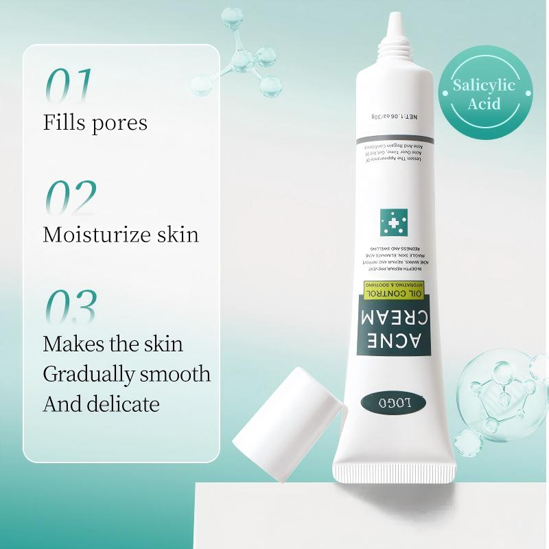 Acne Face Cream 30g Hydrating Anti-Acne Treatment Cream for Blemish Care &amp; Oil Control