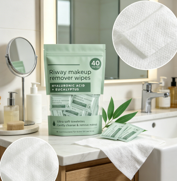 Factory OEM Gentle And Eco Individual Facial Cleansing Hyaluronic Acids Makeup Remover Wipes Private Label Travel &amp; Single Pack