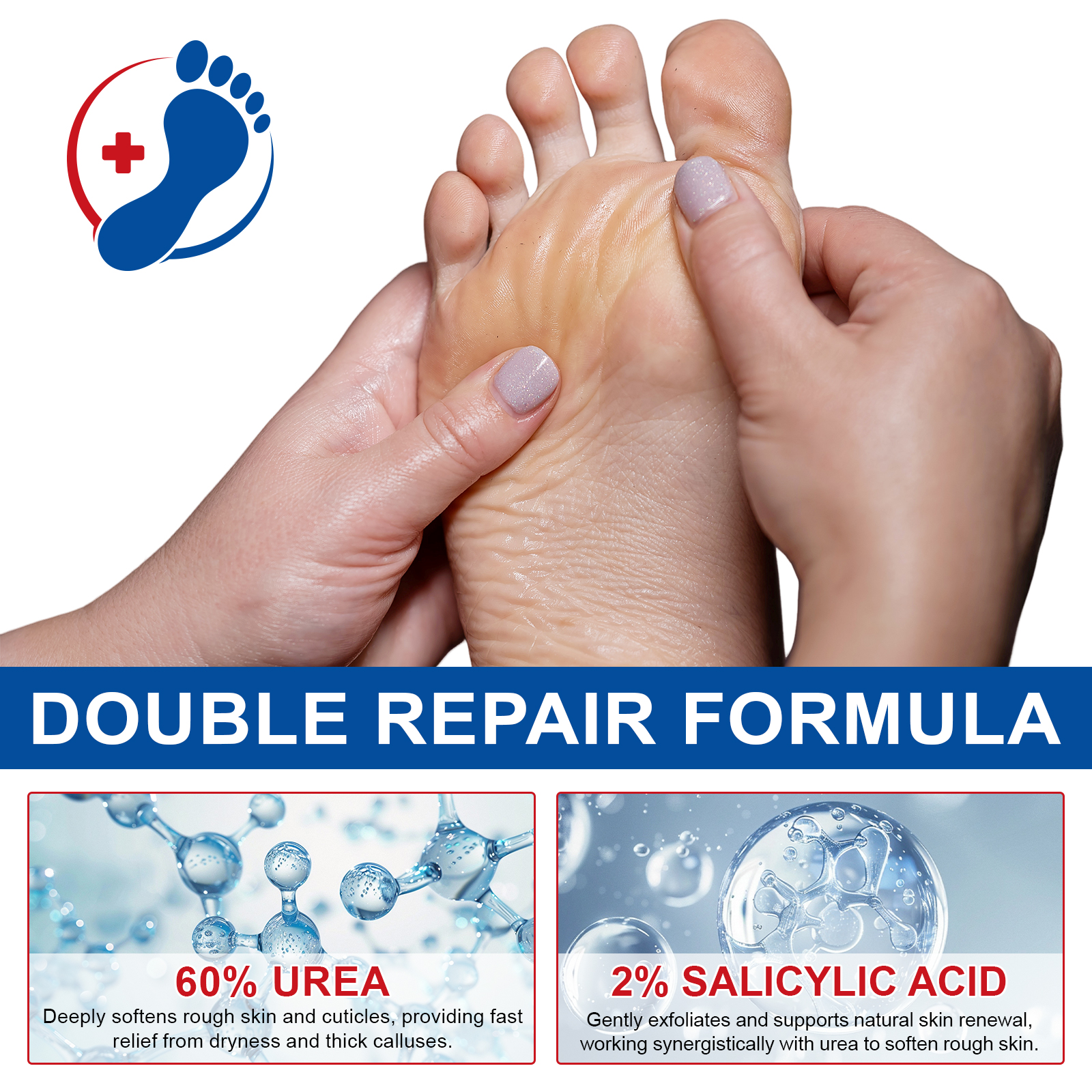 Ikzee 60% Urea Cream Stick for Dry and Cracked Heels, Ankle Callus Remover