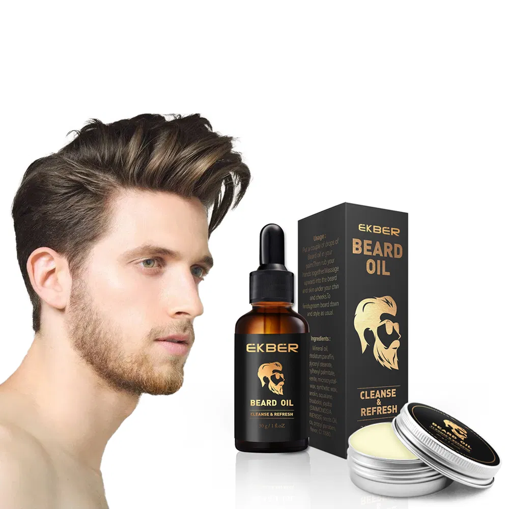 Beard Growth Serum and Balm Set for Men's Grooming