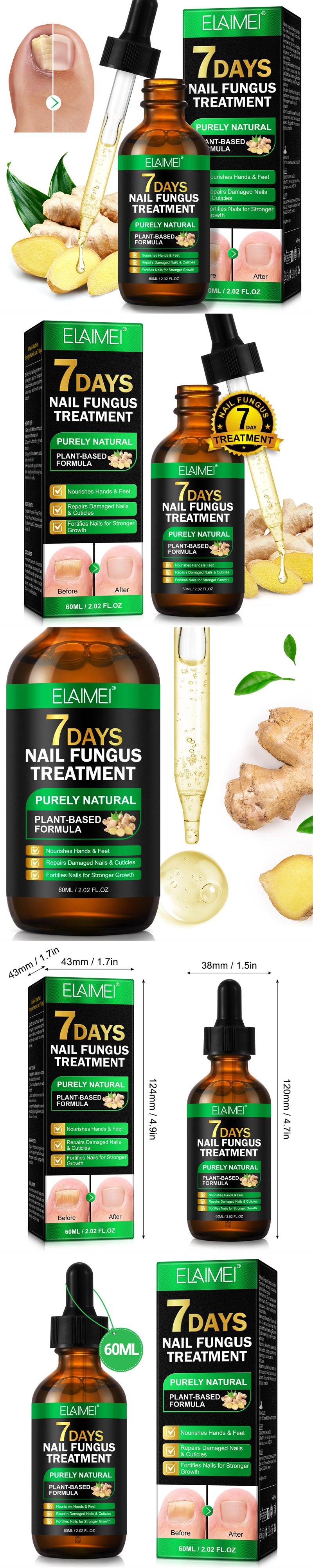 Nail fungus treatment before after view