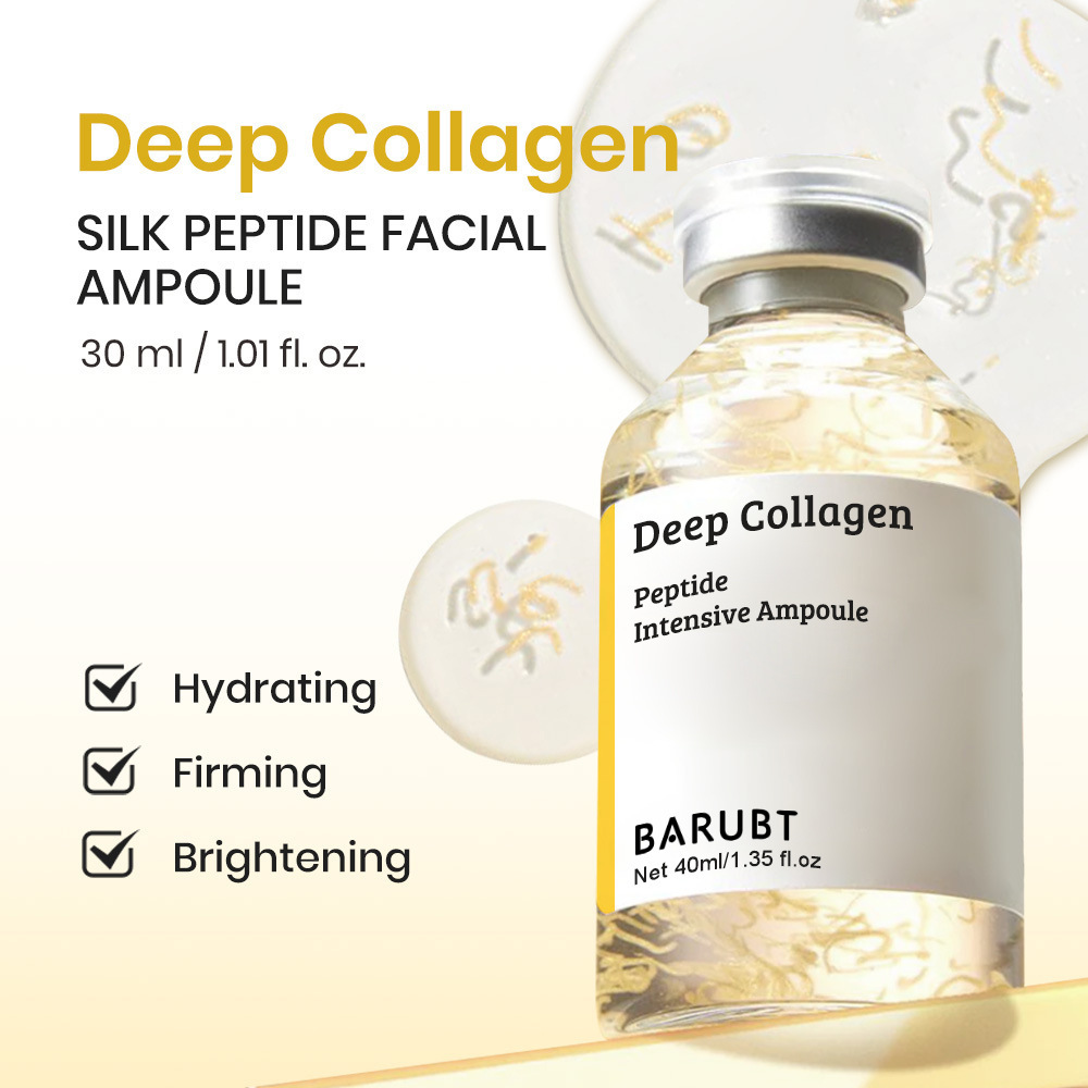 Deep Collagen Silk Peptide Facial Ampoule, Intensive Lifting Serum for Face for Anti-Aging, Tightening, Firming Hydration 40ml