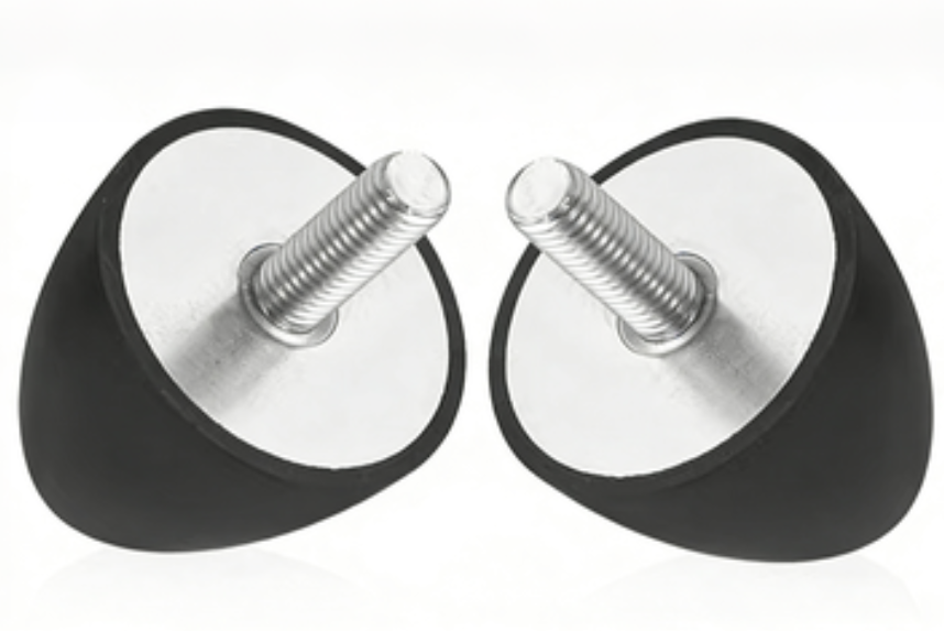 VP Conical Shockproof Screw Water Drop Shaped Pointed Absorption Foot Cushion DPF Anti-collision Foot Block Black Silver