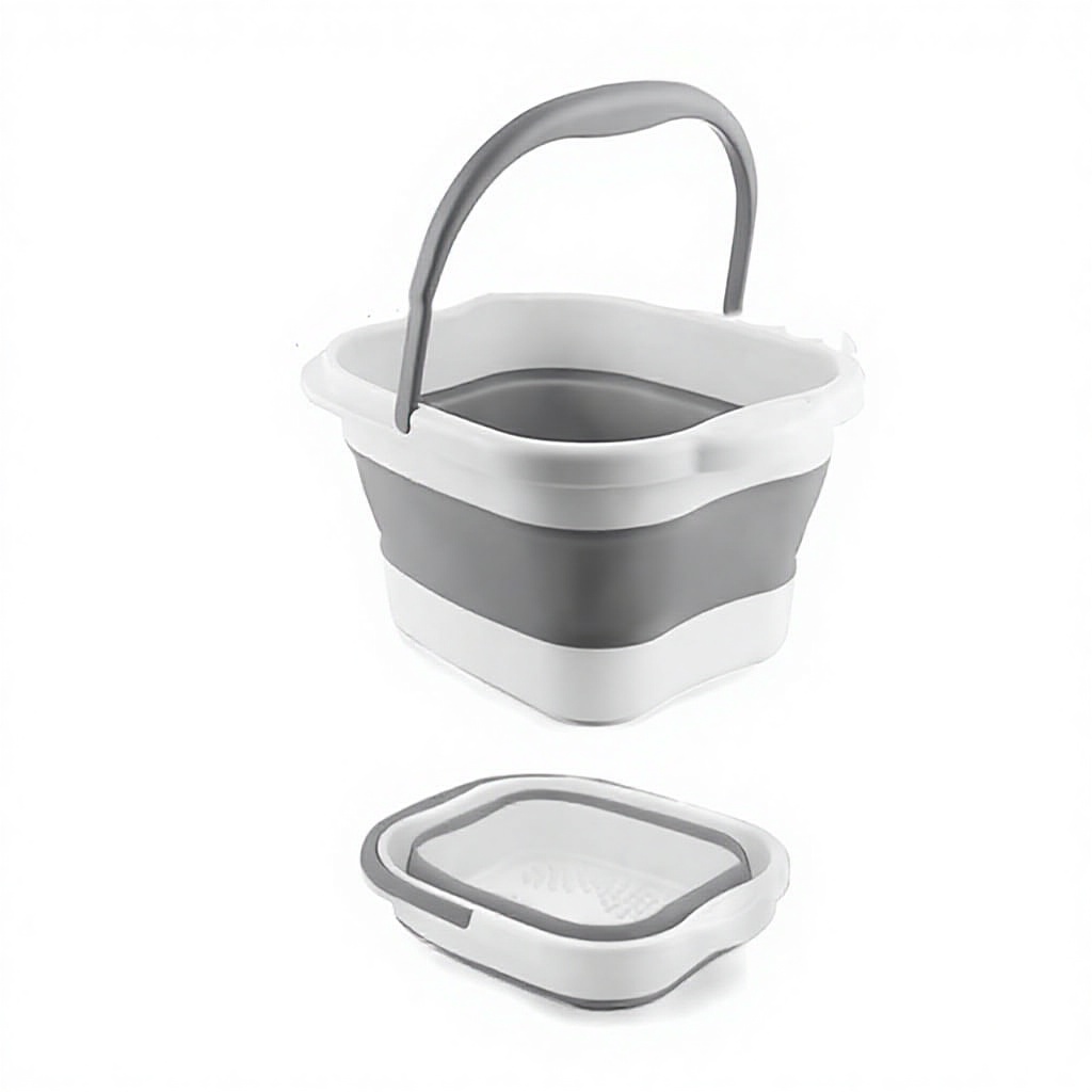 13L Foldable Foot Bath Tub With Handle Massage Nodes Portable Collapsible Foot Soaking Basin For Home Travel Car Use