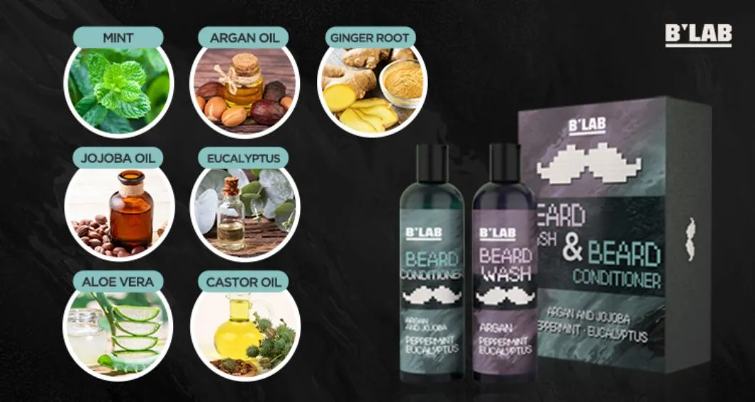 Private Label Men Set Beard Oil Beard Balm Grooming Kit Salon