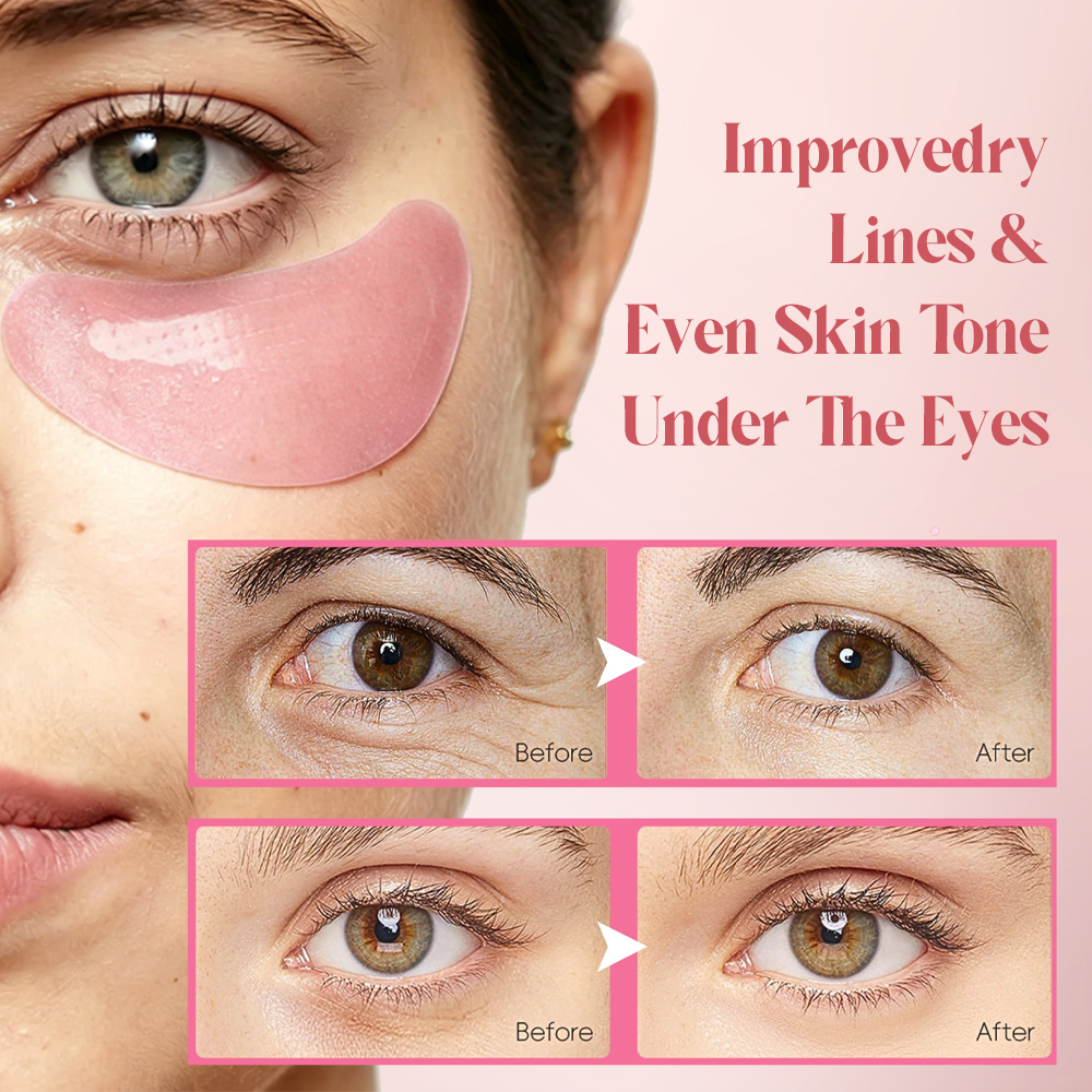 Korean Skin Care Salmon Pdrn Collagen Microneedle Eye Mask Firming Anti Aging Hydrating Reduce Fine Lines Under Eye Patches