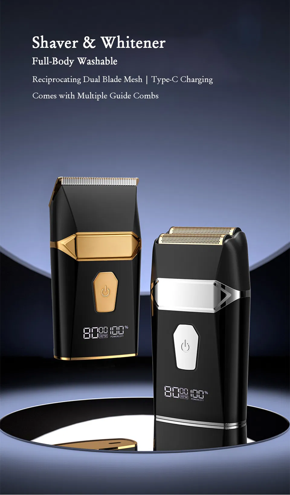 Grooming Tools Reciprocating Cordless Shaver for Men