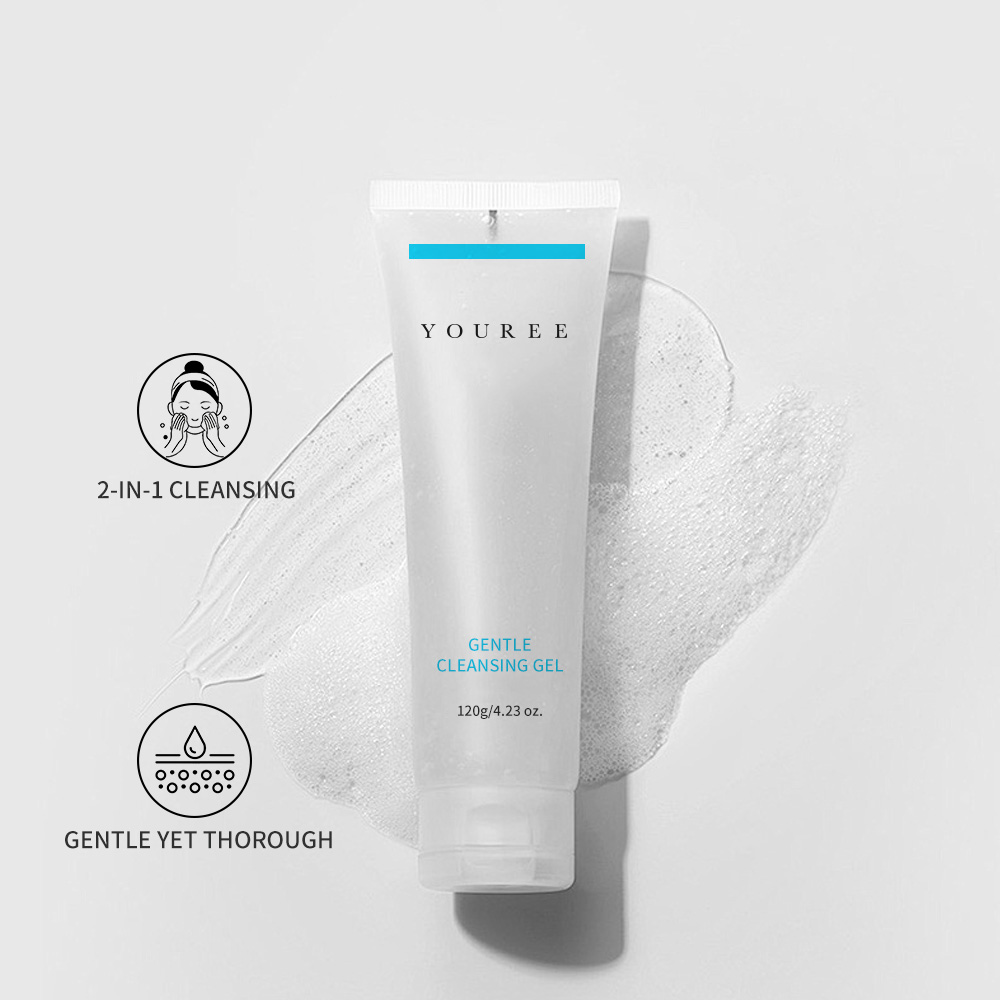 Gentle Makeup Remover Gel 2-in-1 Cleanser Hydrating Deep Cleansing Gel for Waterproof Makeup & Pore Care