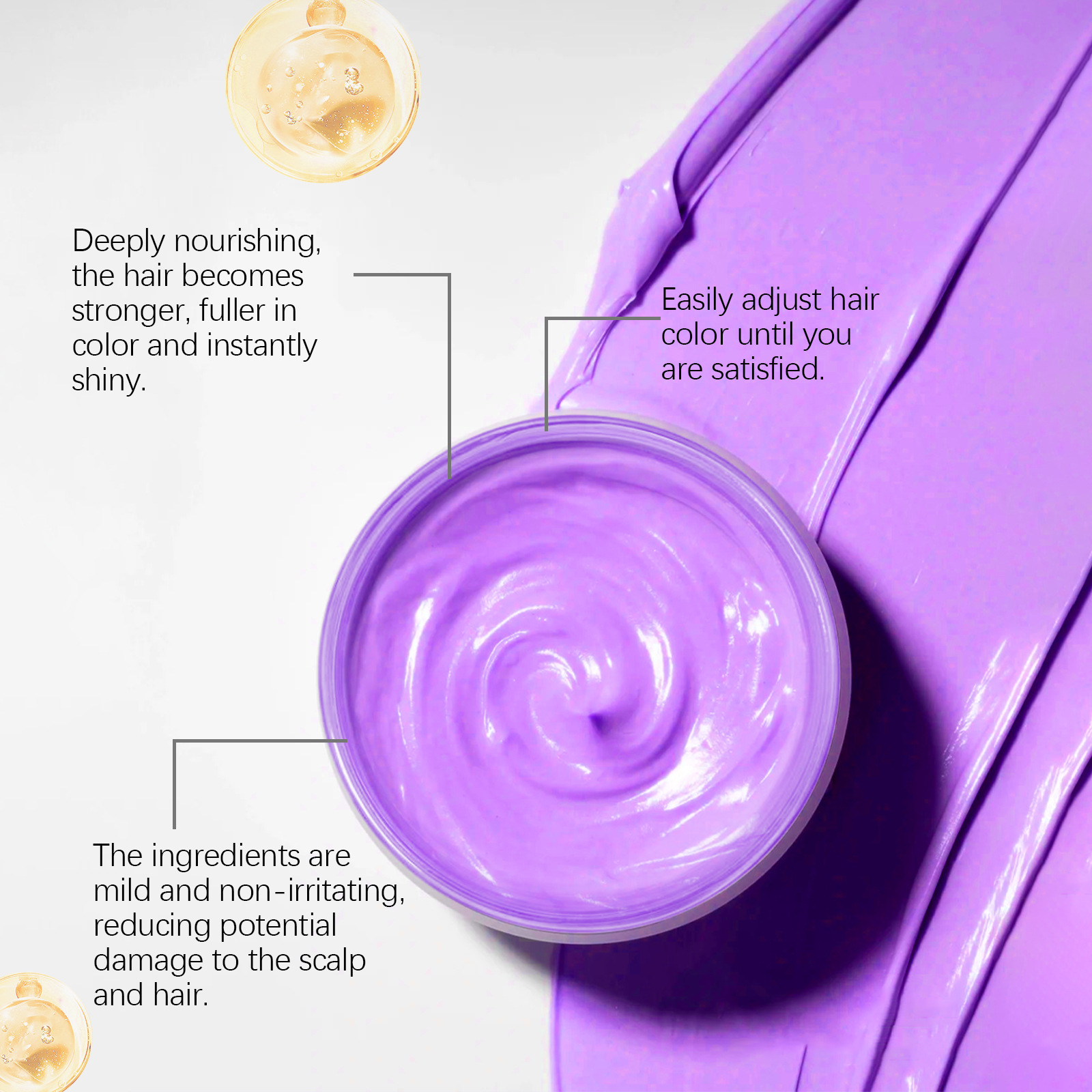 Customized Logo 6 Colors Beeswax Hair Styling Wax Cruelty-Free Nourishing Brightening Low Damaged Strong Holding Easy Coloring