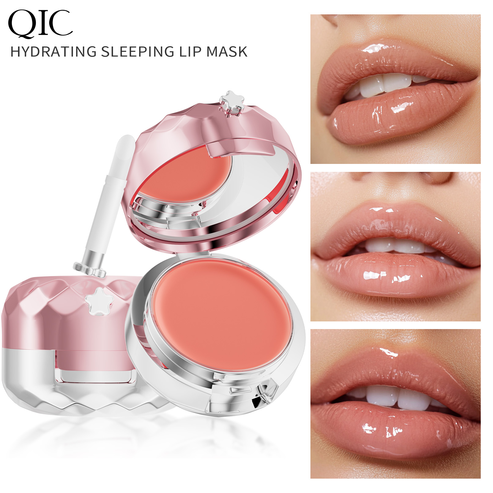 Private Label Natural Herbal Fruit Strawberry 2-in-1 Lip Mask Scrub Moisturizing Waterproof Cream Nourishing Hydrating