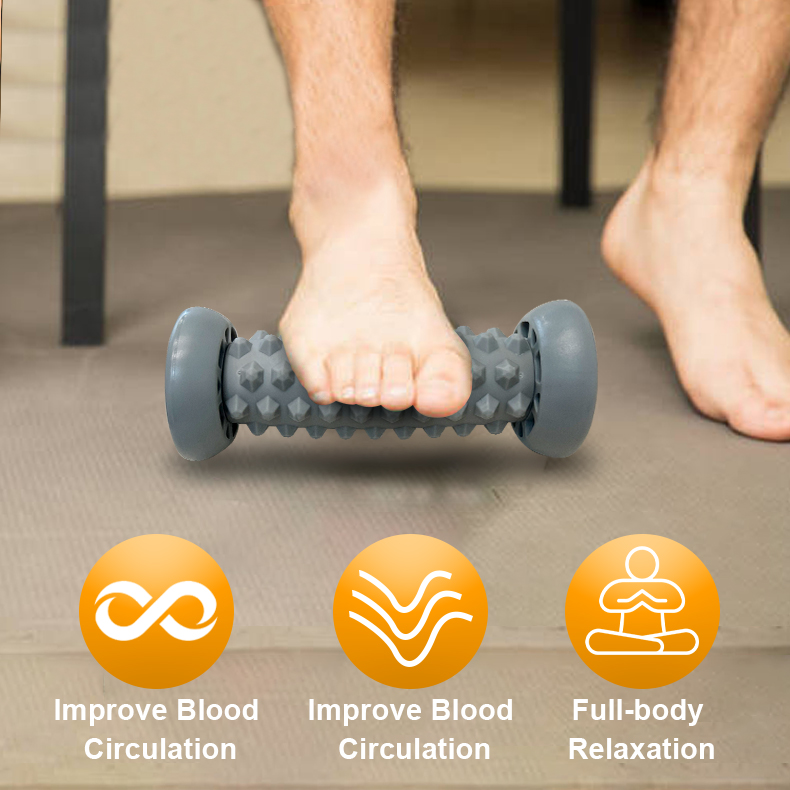 Custom Foot Massager Deep Tissue Trigger Point Shiatsu Muscle Massage Foot Massage Roller For Foot Pain Relief