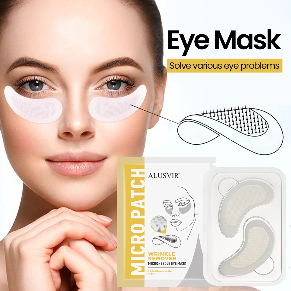 Oem Private Label Collagen Microneedle Eye Mask Eye Patches Anti Wrinkle Hyaluronic Acid Under Eye Microneedle Patch