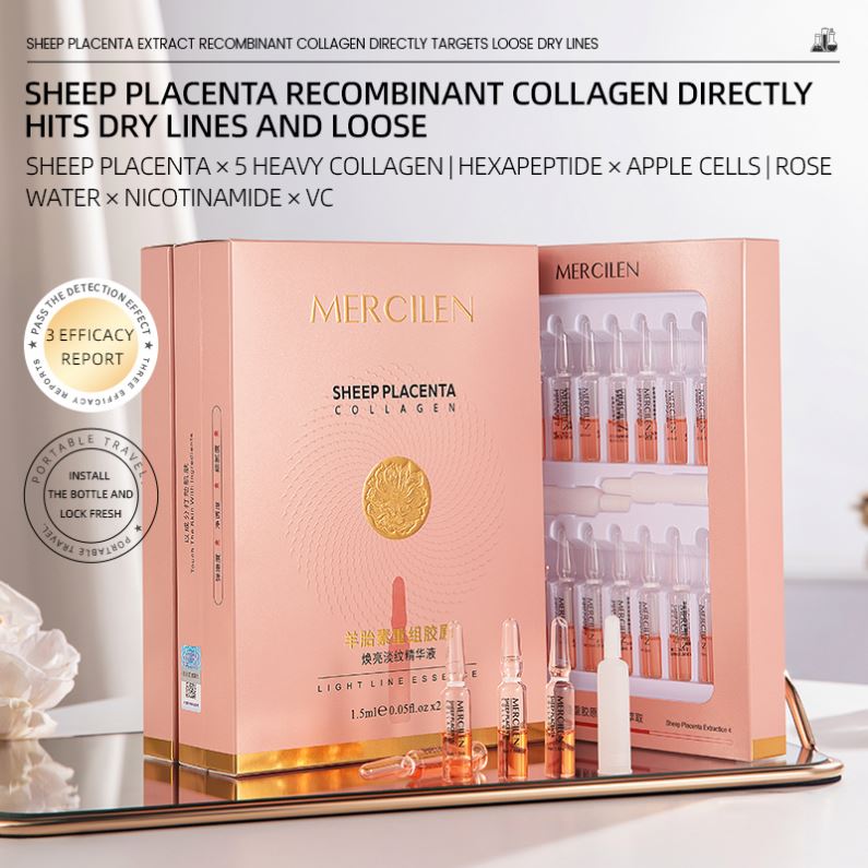 Mercilen Collagen Skincare Anti-Aging Hyaluronic Face Serum Liquid Hydration Moisture Ampoule with Anti-Wrinkle Properties