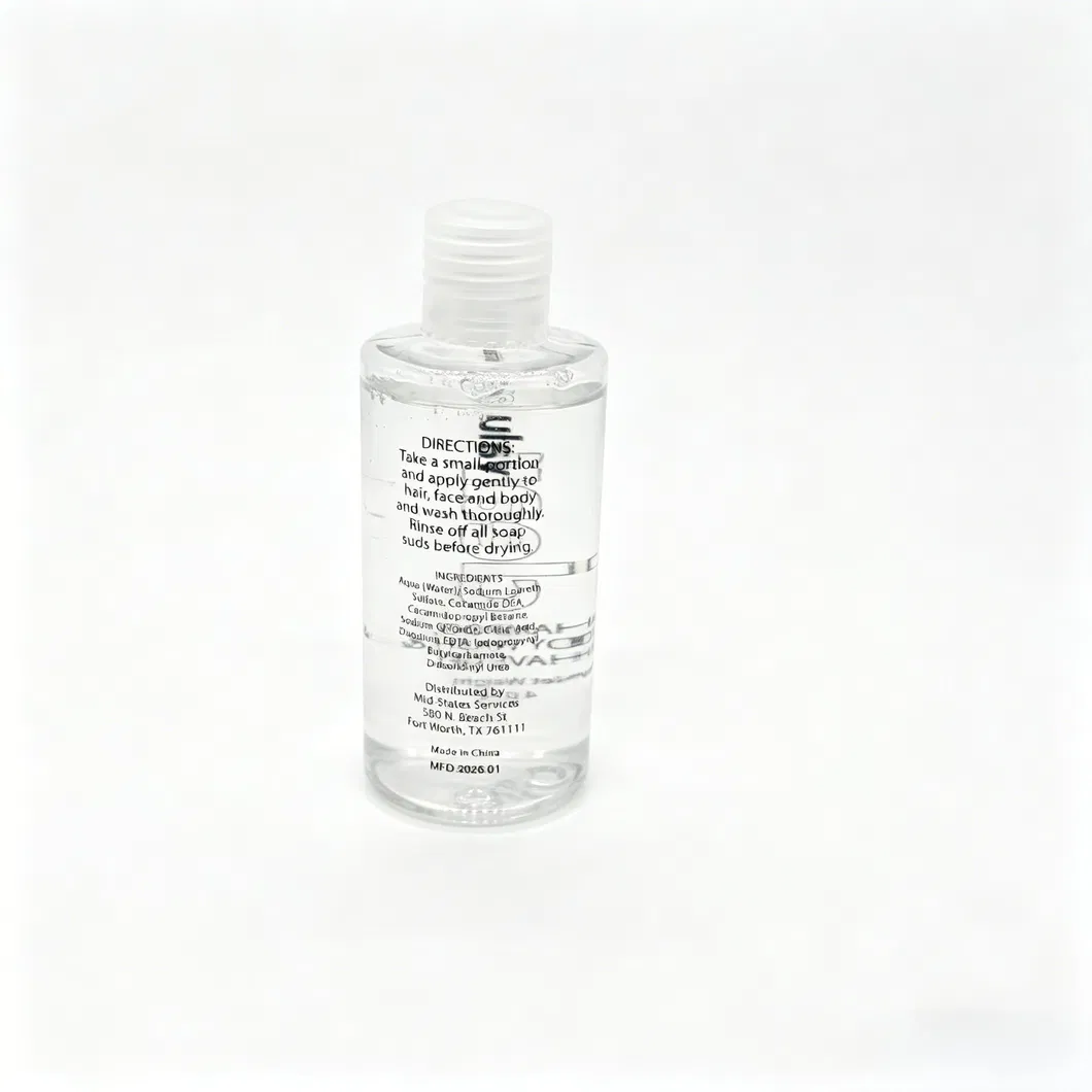 OEM Disposable 3-in-1 Shampoo & Body Wash Bottle (4.0oz) Hotel Use 02
