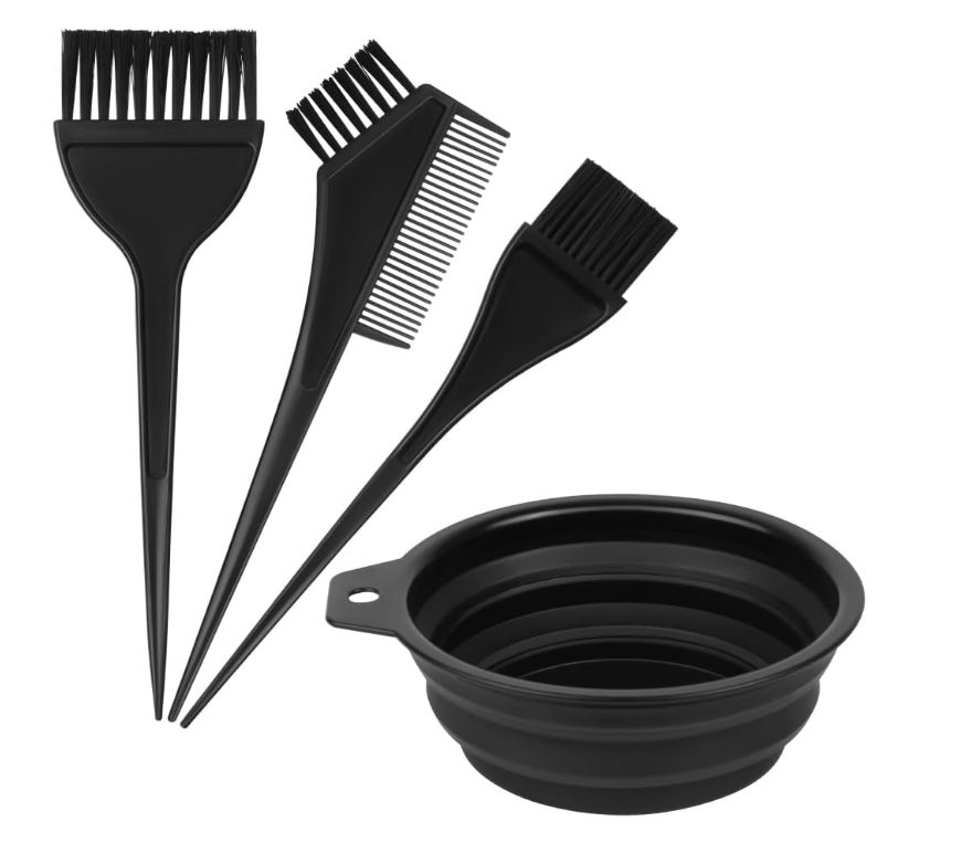 Barber Hair Dyeing Set Hair Colour Brush Tint Comb Color Mixing Bowl Salon Hairdressing Tool 4 in 1 Hair Coloring Dyeing Kit