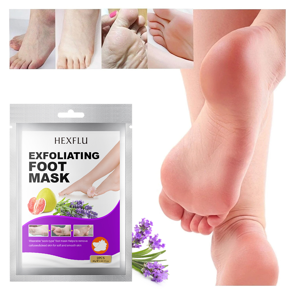 Best Seller Foot Mask Exfoliating Scrub Pedicure Spa Socks Foot Peel Mask Feet Care for Heels Remove Dead Skin Moisturizing