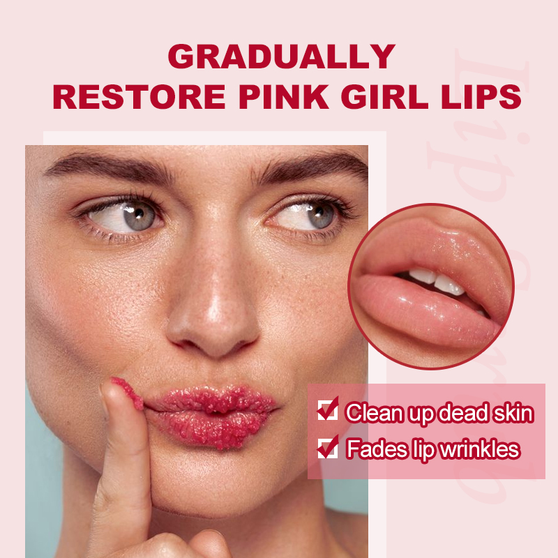 Natural Vegan Moisturizing Strawberry Lip Scrub Pink Package Hot Selling Lip Scrub