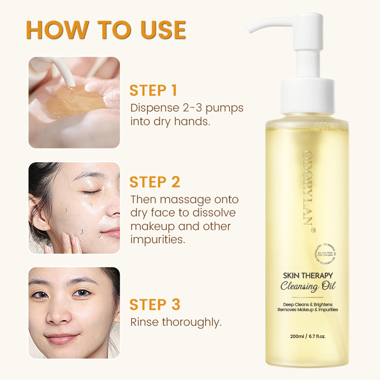 Private Label Pure Cleansing Oil Makeup Remover Oil Facial Cleansing Oil Reduce Blackhead Nourishing and Refresh for All Skin