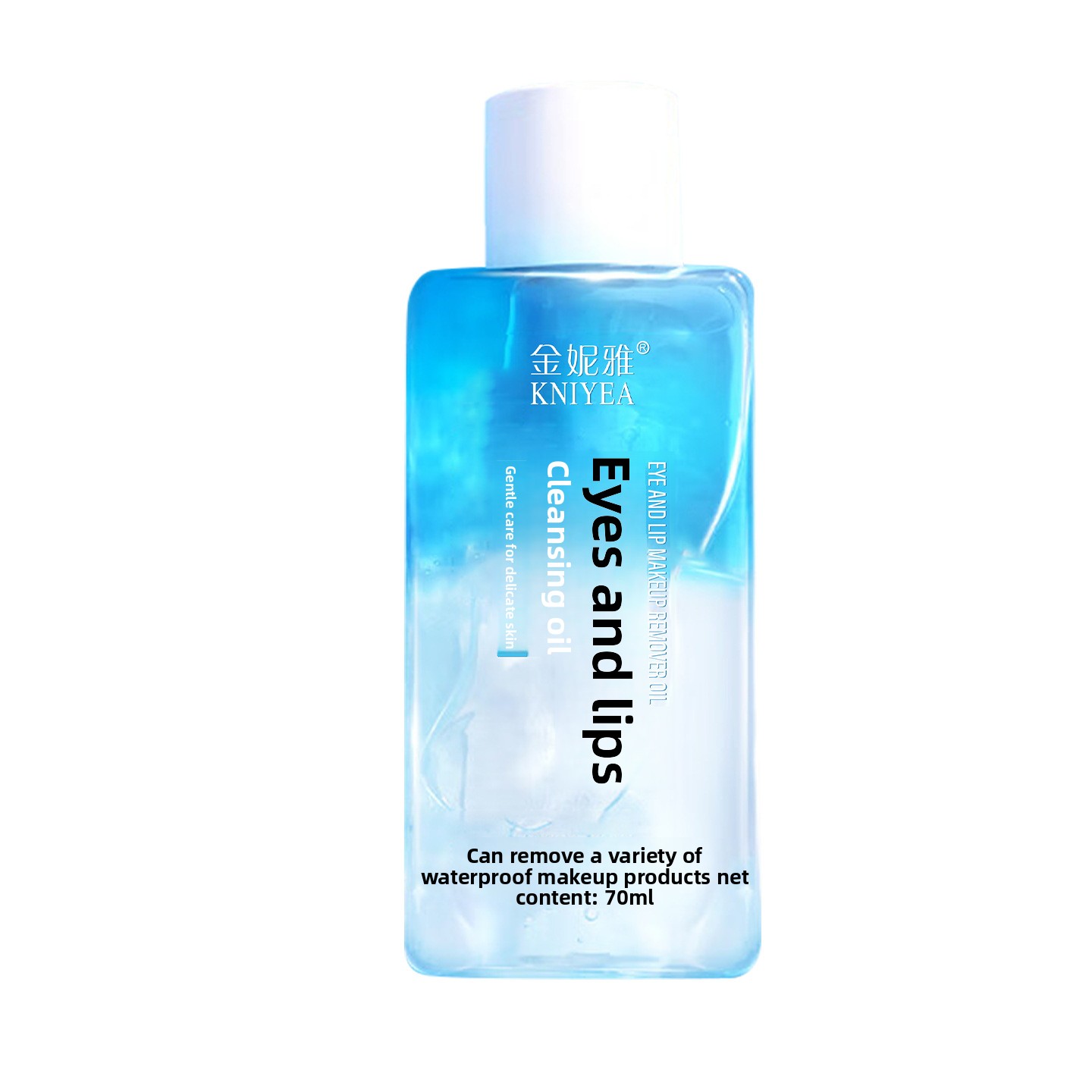 Eye and Lip Makeup Remover Liquid - No Residue, Refreshing Cleansing Oil Deeply Cleansing Eye and Lip Water-Oil Separated