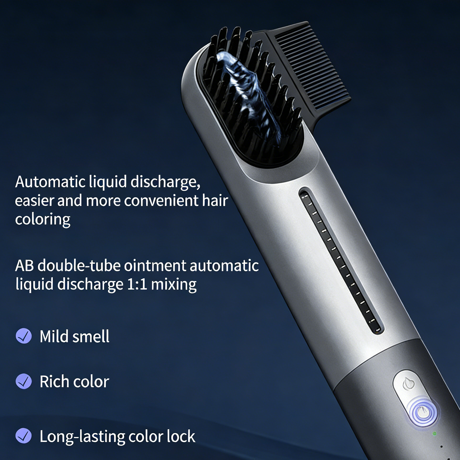 Automatic Mixing Electric Hair Dye Comb Even Coloring Home Convenient Hair Coloring Tool