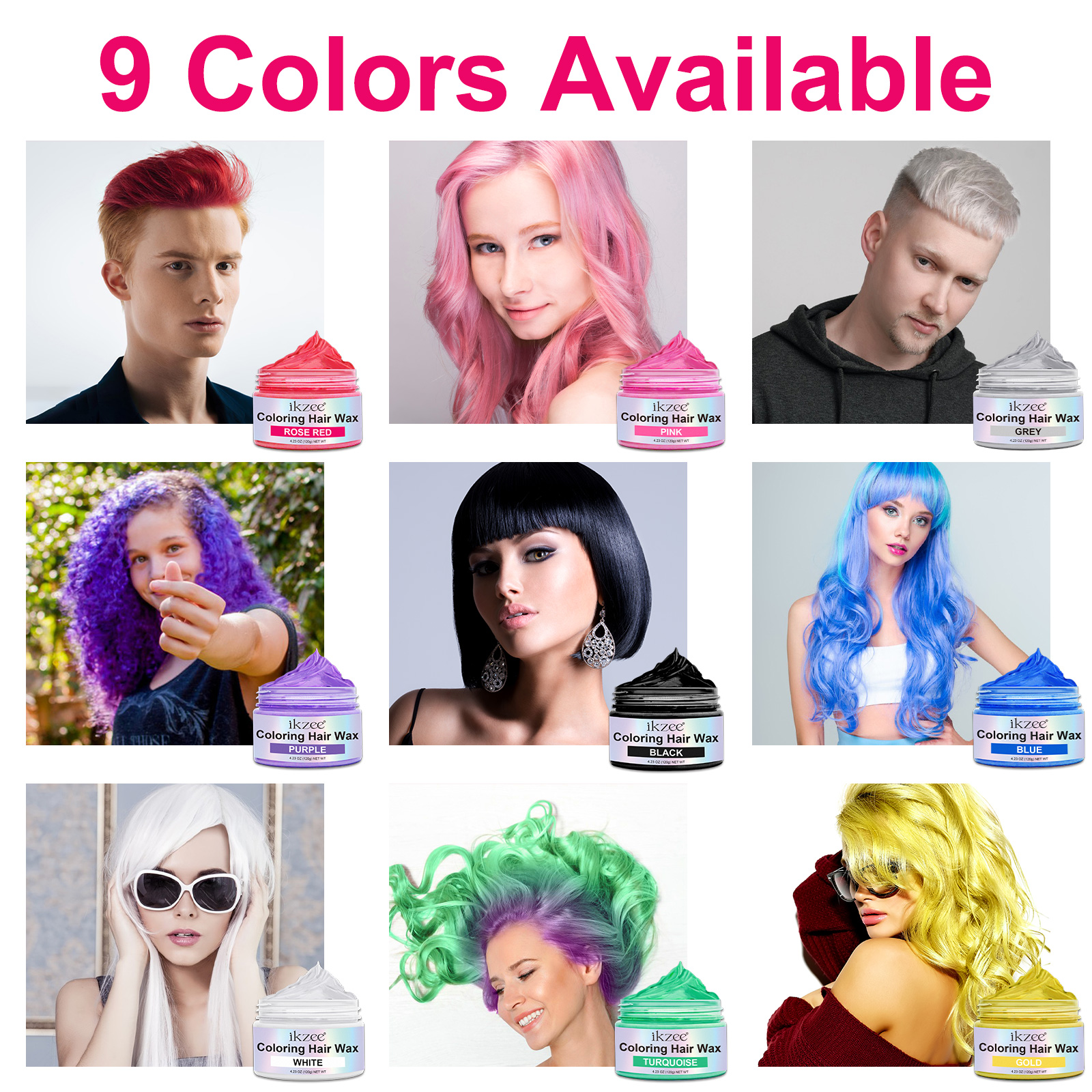 Coloring Hair Wax Showcase 1