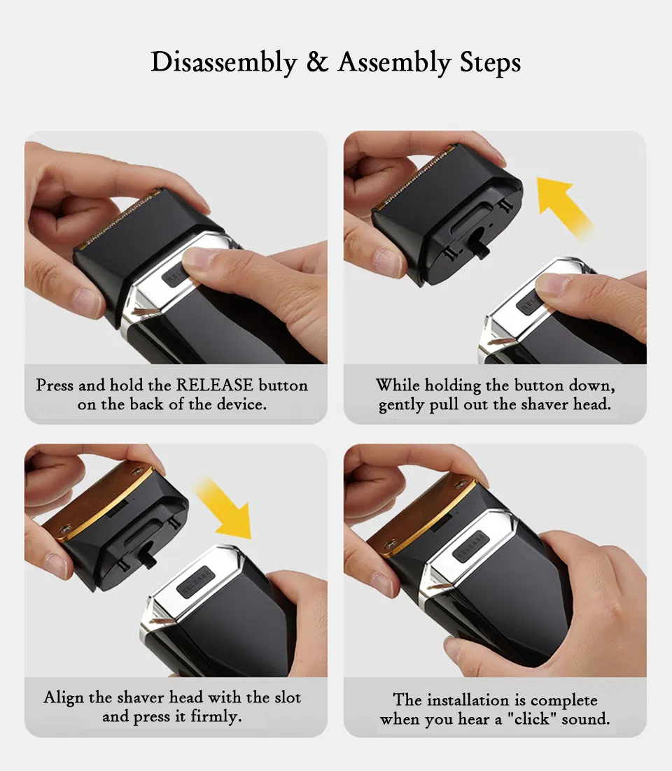 Grooming Tools Reciprocating Cordless Shaver for Men