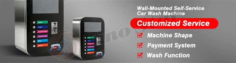 Self-Service Car Washer Galvanized Steel Body Polymer Touch Screen Multi-Language Control Panel Car Wash