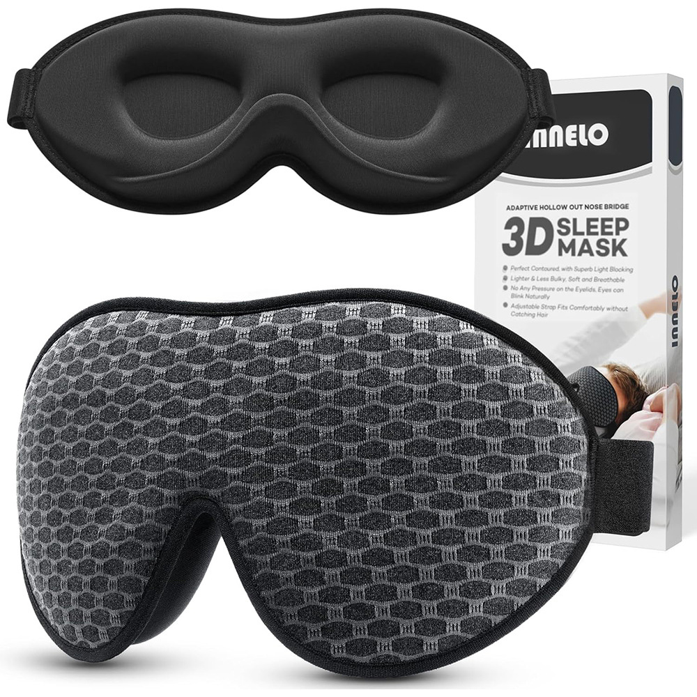 3d Eye Mask Blindfold Night Sleeping Eye Mask 3d Block Out Light Soft Comfort Memory Foam With Contoured Eye Cups