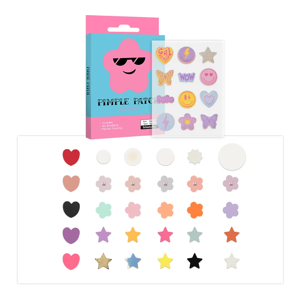 Private Label Hydrocolloid Acne Patches - Invisible Star Spot Treatment