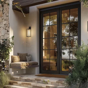 OUNA Hotel Grade Aluminum French Doors Durable and Stylish for Apartment Balcony and Commercial Building Entrances