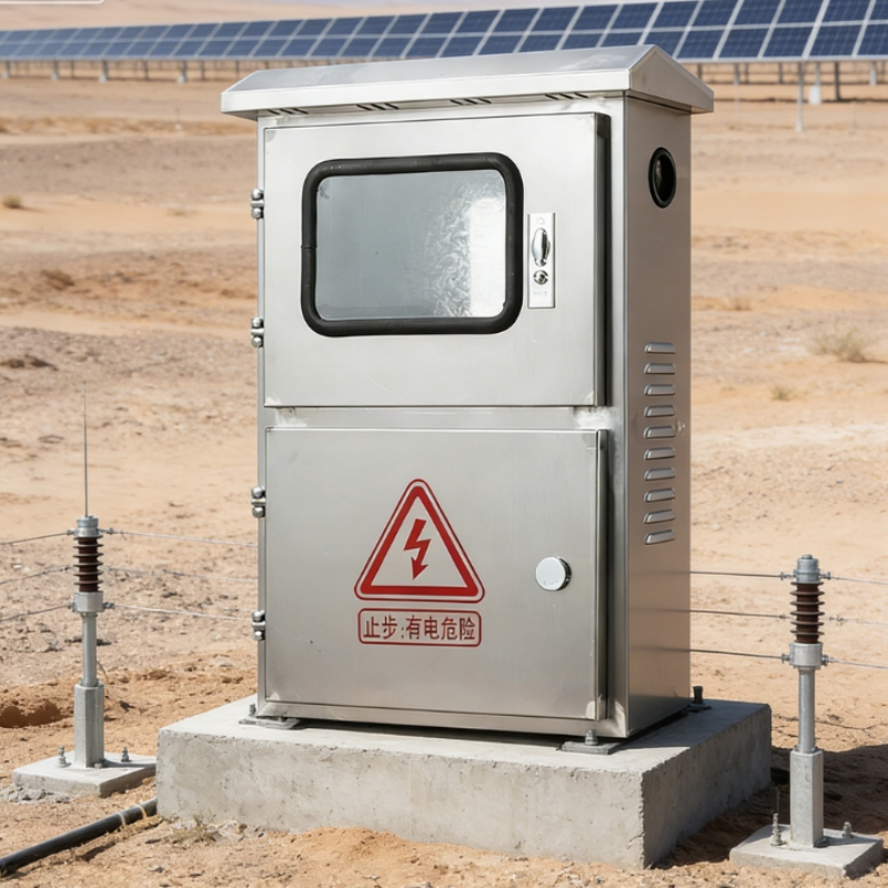 Resilient Outdoor Stainless Steel Photovoltaic and Net Cage for Renewable Installations with Sturdy Hinges 600X800X200mm