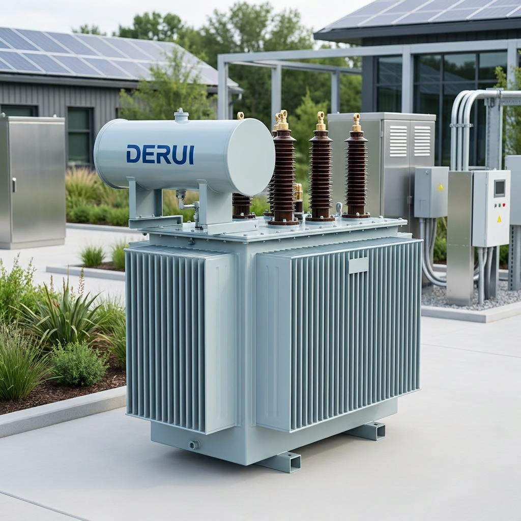 Reliable 3 Phase Oil-filled Power Transformer S13 Low Loss Energy Saving Copper/Aluminum Winding 415V 6KV Outdoor Substation