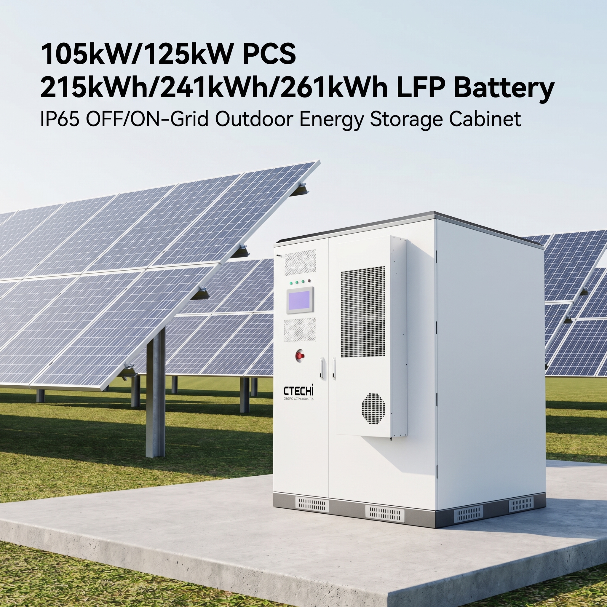 215kWh Bess Solar 241kWh Energy Storage System 100kW C&amp;I Outdoor Battery Industrial and Commercial Energy Storage Cabinet
