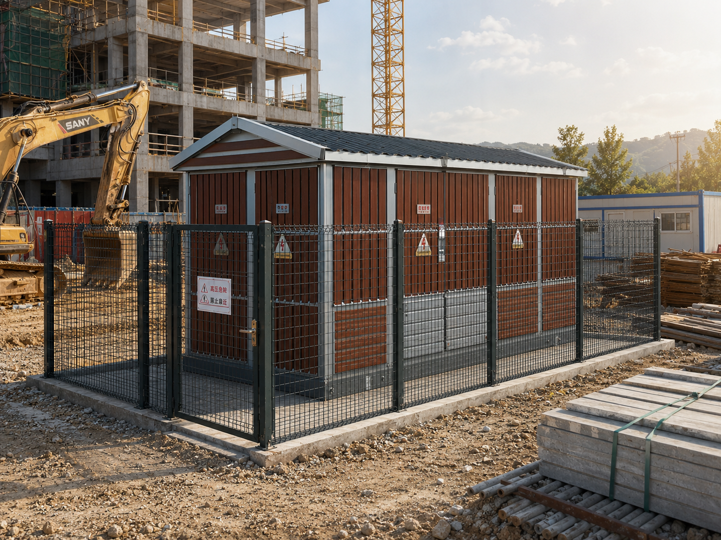 Wind Farm Step-up European Style Industrial Metal Substation with 33kV High Voltage Switchgear for Power Distribution