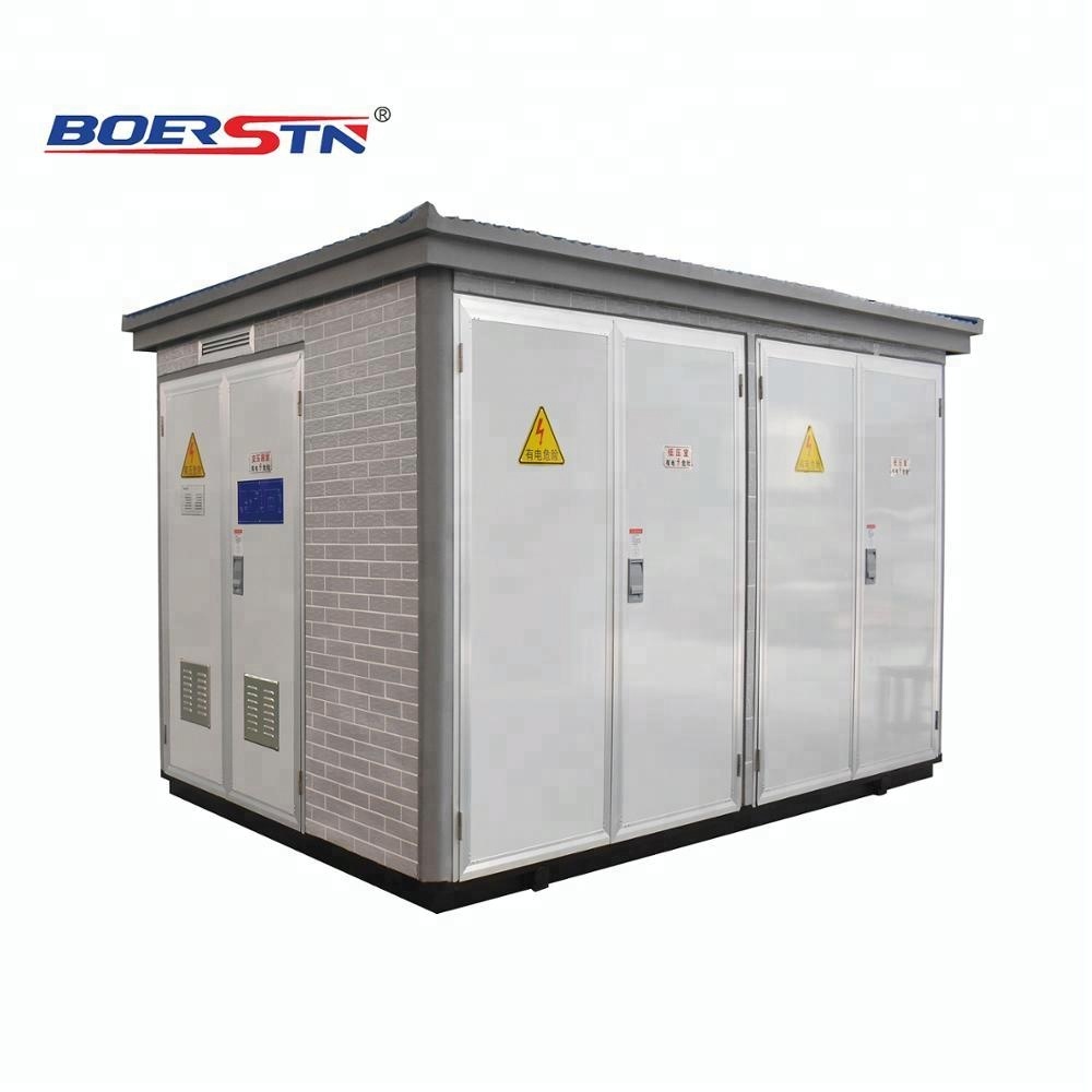 Compact Substation Prefabricated Outdoor Steel Kiosk Substation Power Distribution Equipment With Electrical Transformer