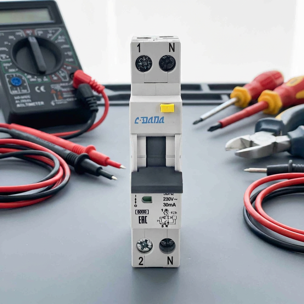 18MM DPN RCBO 32A 1P+N 6KA Residual Current Circuit Breaker With Over Current And Leakage Protection For Industrial