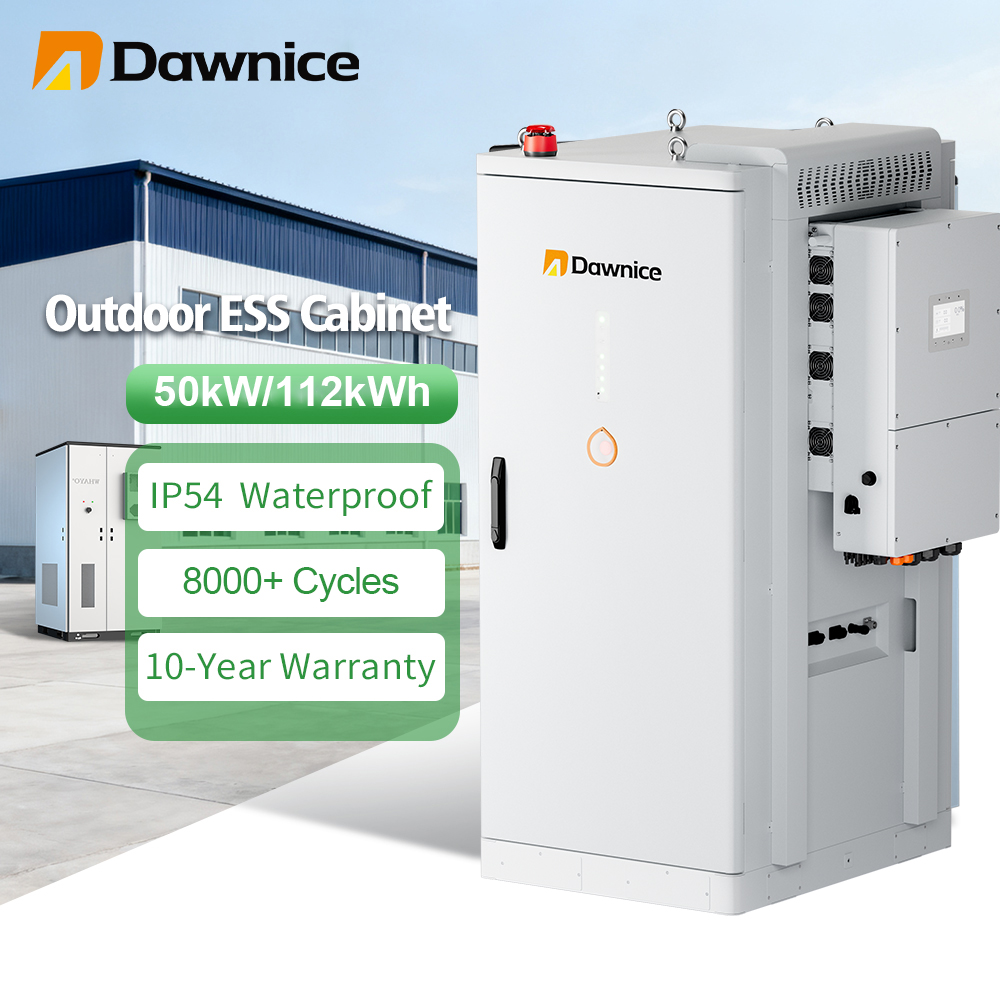 Dawnice 50kw Industrial Battery Storage 100kWh 112kWh Solar Energy System Cabinet With Bess HV Lithium Ion Battery Kit for C&amp;I