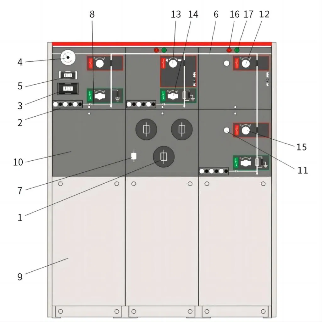 12kv-630A Sf6 Gas Insulated Switchgear Gis Rmu