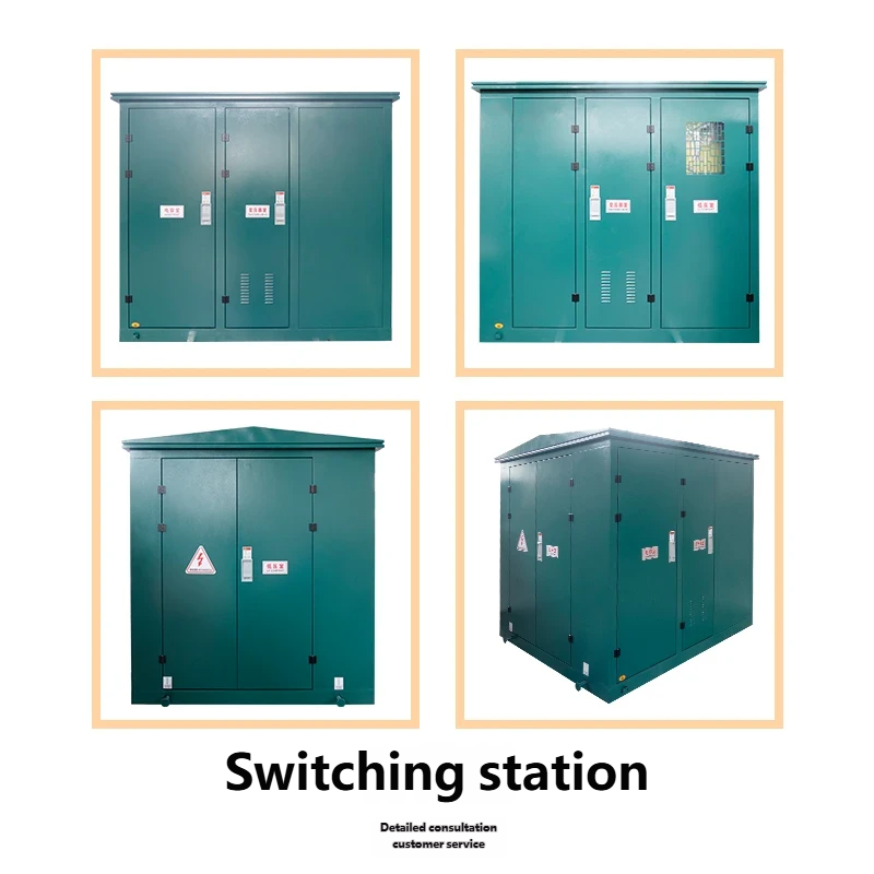 Mobile Outdoor Prefabricated Transformer Substation 12kV 50/60Hz Aluminium Zinc Coated Compact Containerized Box Substation