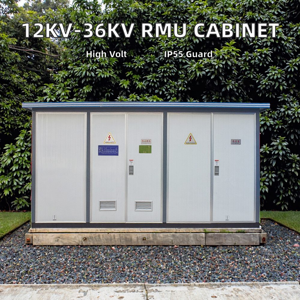 Outdoor Prefabricated Box-Type Substation Compact Power Distribution 630-2500KVA 10kV 35kV High Ring Main Unit Cabinet