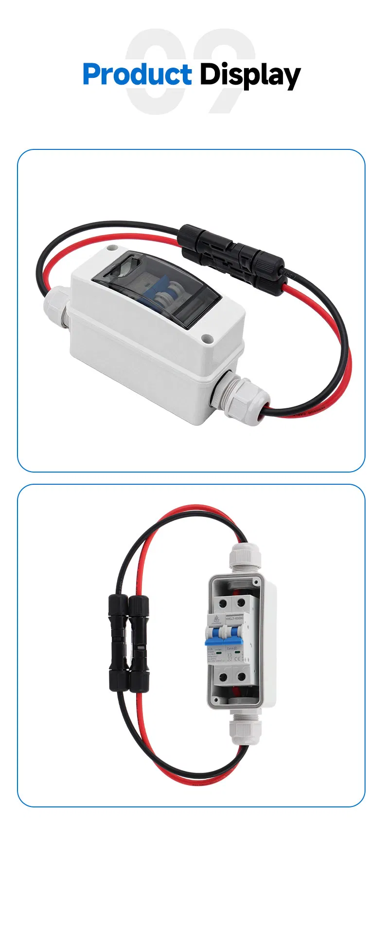 63A 600V DC Solar Disconnect Switch - IP65 Outdoor Isolator Box for PV System, Emergency Maintenance & Safety Shutdown