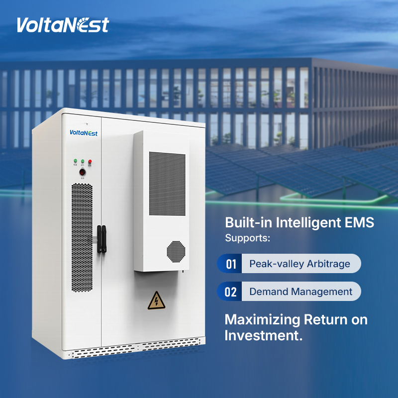 VoltaNest 100kW 215kWh LFP Battery Solar Energy Storage System High Voltage C &amp; I ESS Cabinet Commercial and Industrial