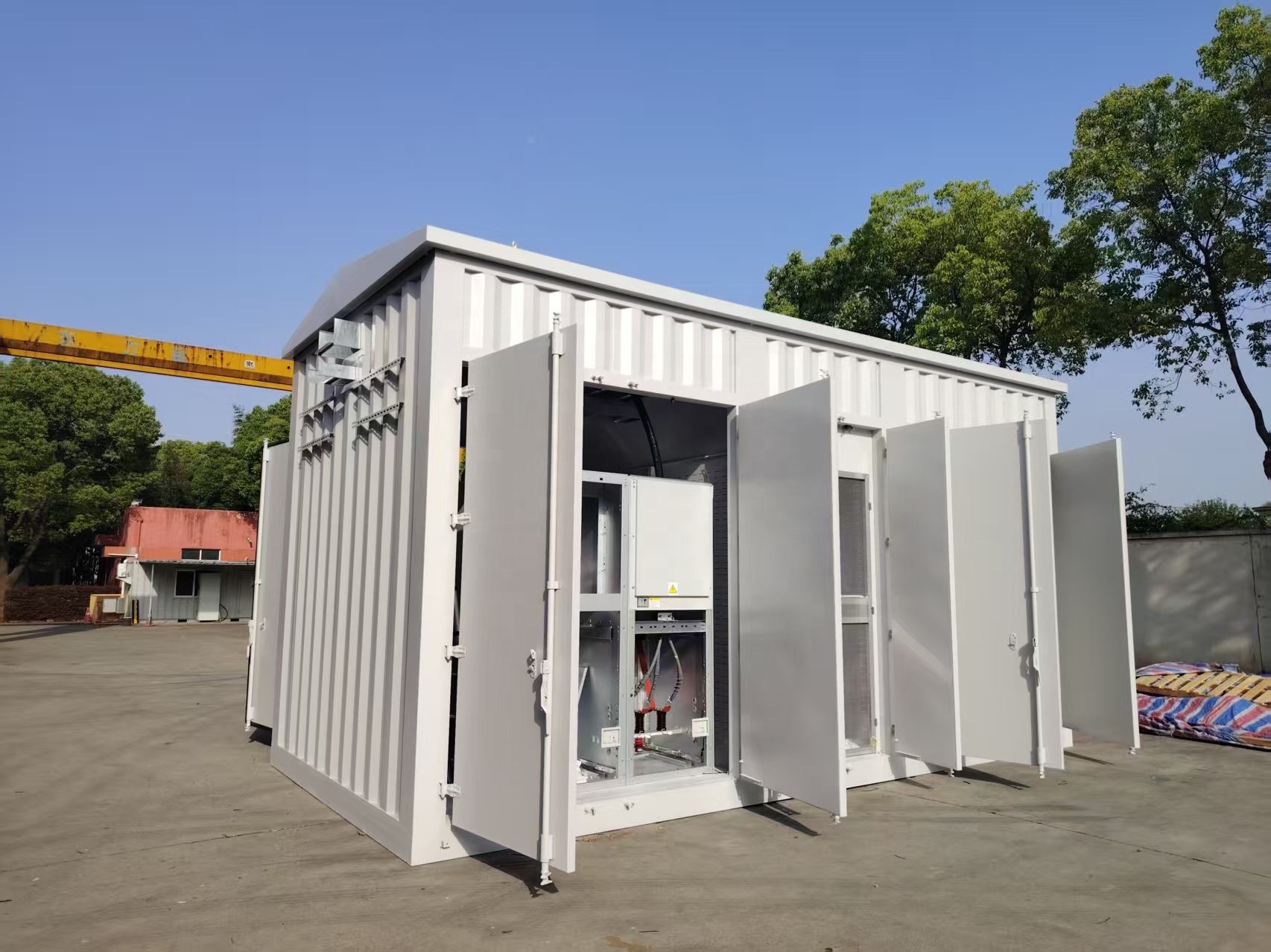 Outdoor Compact Prefabricated Substation Power Distribution Equipment HV MV 12KV 10KV Container Substation