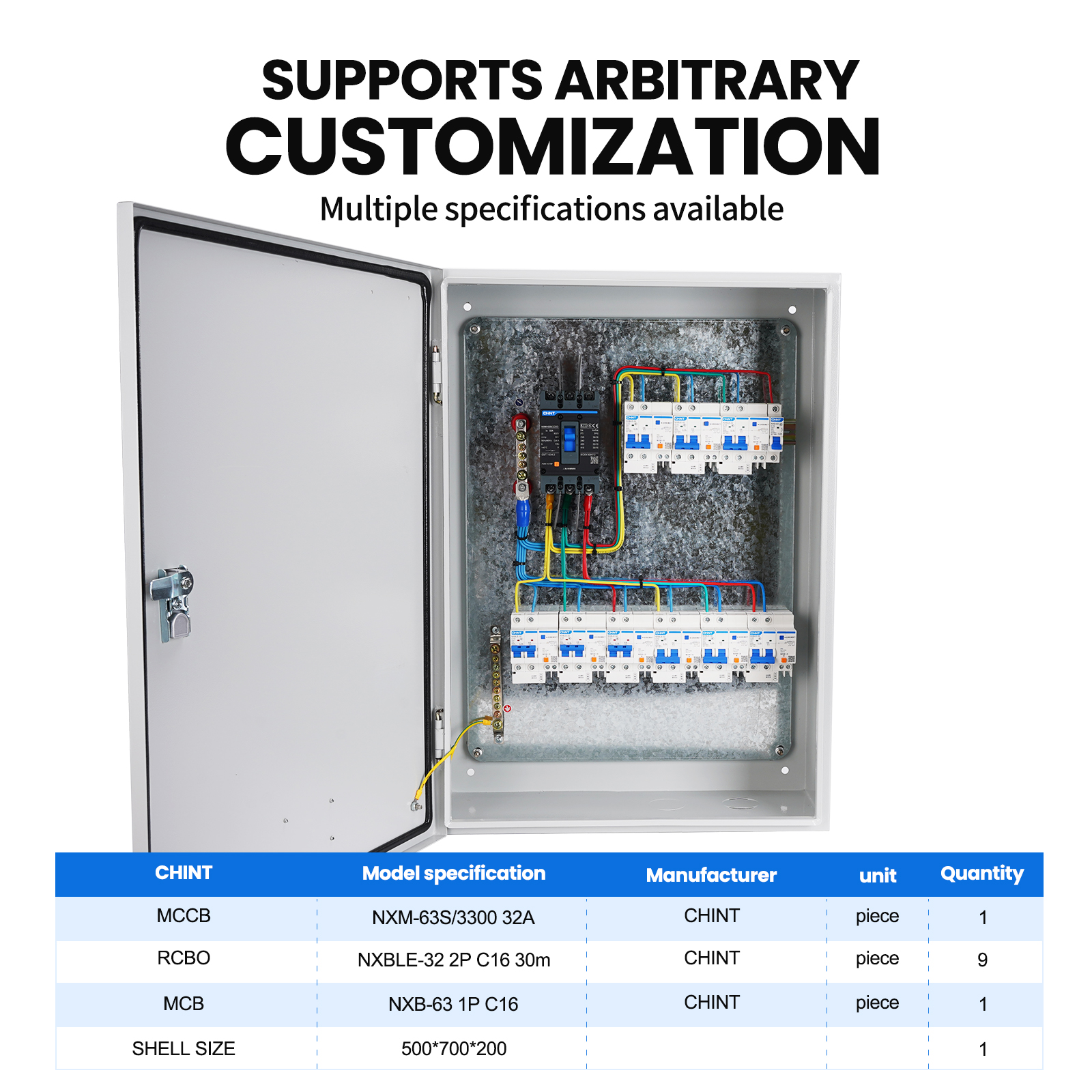 LYE Customized Complete Set Low Voltage Switchgear Panel Board OEM Metal Power Distribution Box for Industrial Supplies