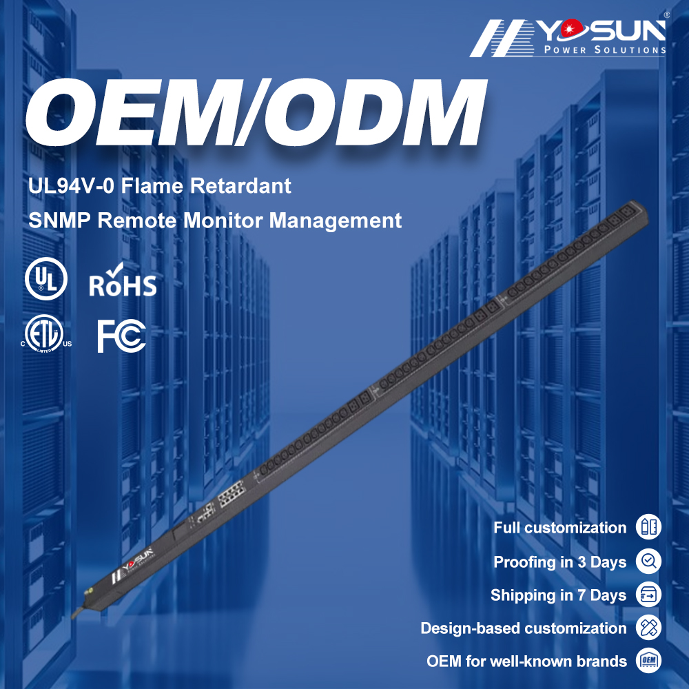Smart SNMP Remote Monitor PDU 36 Outlet C13 C19 IEC Rack Mount Power Distribution Unit For Data Center Server Cabinet