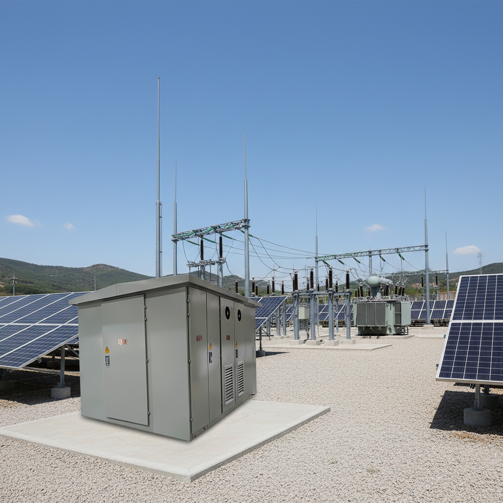 Manufacturer Customized 50/60HZ Solar Wind Power Generation Grid Combined Outdoor Step up Substation